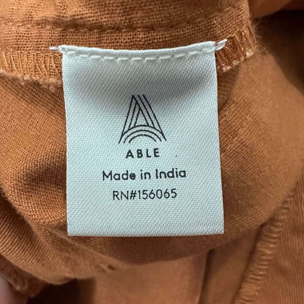 ABLE Womens High Rise Straight Leg Pants Rust Brown Cotton Twill‎ Size 6 - Picture 8 of 10